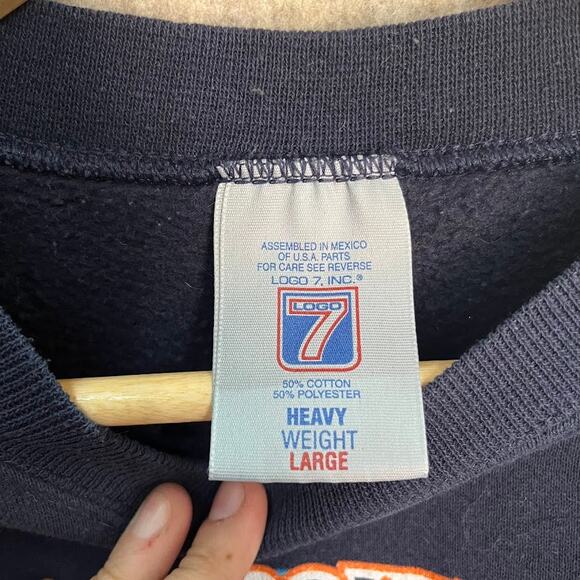 VTG Blue Denver Broncos Super Bowl XXXII Sweater Size Large - Picture 3 of 4